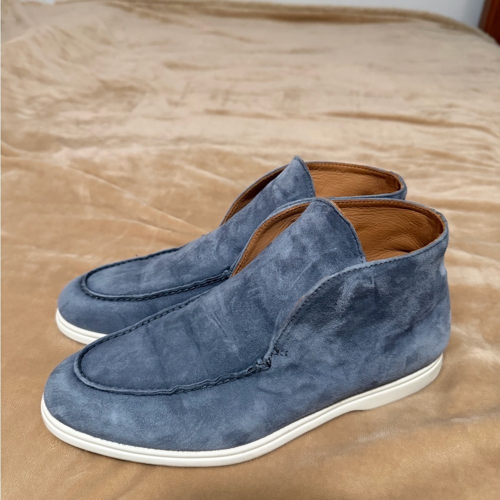 Zvelle Canada Blue Suede Shoes Luxurious Soft Leather Women’s 36/6 ItalianMade